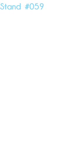 Stand #059 Custom 6x3 en cabecera Cuenta con piso de madera laminado sobre tarima. Counter con perfil iluminado, zona de guarda y chapasierra, zona para exhibición, con zona de guarda. Vitrinas retroiluminadas. Impresión de todos los gráficos. Logos y nombre routeados en 3D Iluminación general y contactos dobles. Mobiliario opcional (Mesas con sillas periqueras). 