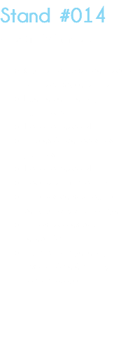 Stand #014 Custom 6x6 en isla Cuenta con piso de madera laminada sobre tarima. Puente perimetral, iluminado. Logo routeado 3D Impresión de todos los gráficos. Logo routeado 3D Bodega al centro. 1.5x1.5 4 Juegos de sala lounge periqueras y sala lounge 4 mostradores para recepción. Iluminación general, instalación eléctrica y contacto doble. 