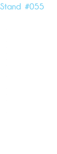 Stand #055 Custom 12x6 en esquina. Cuenta con piso de madera laminado sobre tarima. Altura 6 metros. Bodega 2x2 Logo routeado Imágenes retro iluminadas impresión de todos los gráficos. Iluminación e instalación eléctrica. Área para exhibición. Mobiliario Counter con zona de guarda y chapasierra Puentes iluminados. 